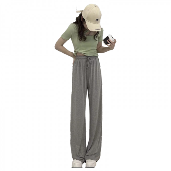 One collar double suspender loose T-shirt top
