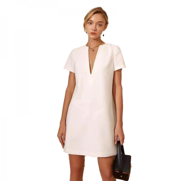 White short sleeved dress