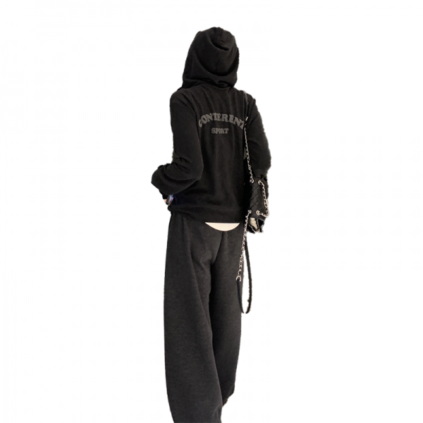 Embroidered hooded sweatshirt