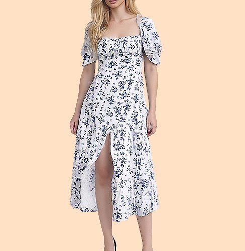 Floral slit dress