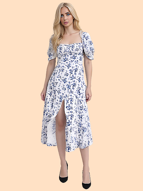 Floral slit dress