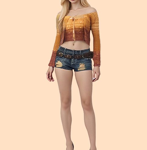 Millennium hot girl in ancient shorts