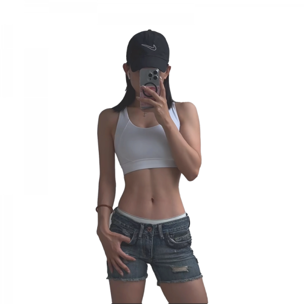 Spring and summer thin denim shorts