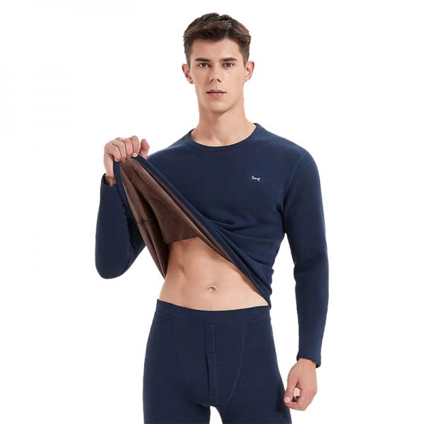 Autumn/Winter Velvet Bottom Shirt Blue